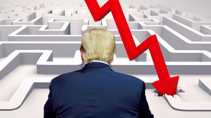 donald-trump-en-su-laberinto:-los-aranceles-y-la-baja-de-tasas-tambalean,-y-crece-el-nerviosismo-en-wall-street