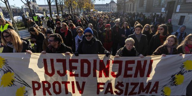 manifestacion-masiva-en-zagreb:-la-cara-croata-en-la-montana-del-extremo-derecho-y-del-revisionismo-historico