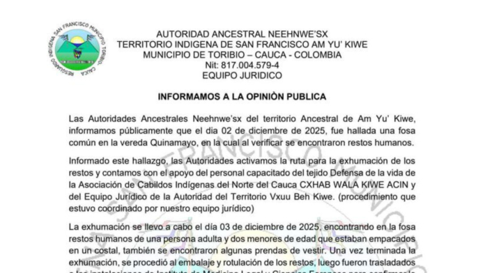 tragedia-en-el-cauca-|-hallan-restos-de-mujer-y-dos-ninos-en-fosa:-indigenas-temen-que-sean-de-una-madre-y-sus-dos-pequenos-desaparecidos-desde-2022