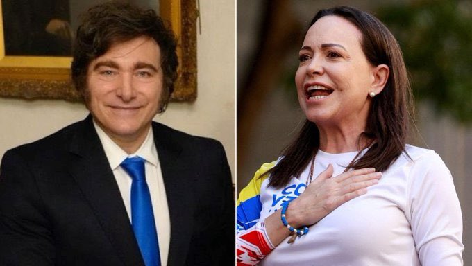 milei-felicita-a-machado-por-el-nobel-de-la-paz-y-senala-a-maduro-de-perder-legitimidad