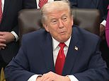 trump-shrugs-off-raunchy-epstein-pics-released-by-democrats-as-he-shows-up-three-hours-late-to-bill-signing