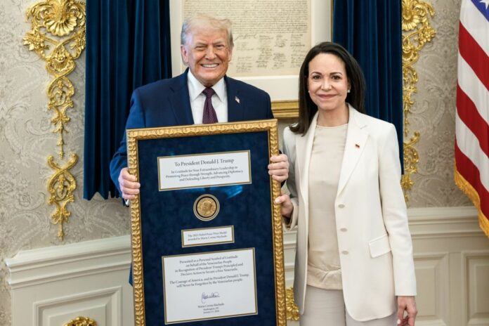 maria-corina-machado-gives-her-nobel-peace-prize-to-trump