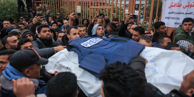 gaza-:-tres-periodistas,-dont-un-colaborador-de-la-afp,-tues-par-une-frappe-israelienne