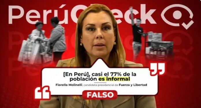 perucheck:-la-informalidad-en-el-peru-no-es-del-77%,-como-afirmo-la-candidata-fiorella-molinelli