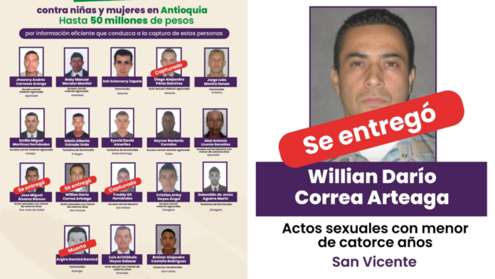 uno-de-los-agresores-sexuales-de-menores-mas-buscados-en-antioquia,-con-una-recompensa-de-$50-millones-por-su-paradero,-se-entrego:-¿que-se-sabe?