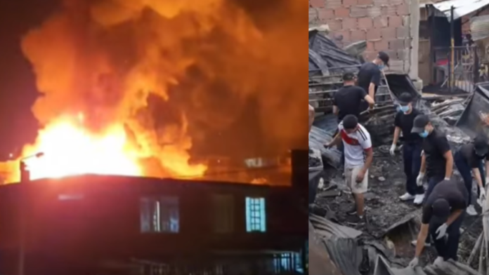 emergencia-en-armenia:-voraz-incendio-dejo-20-viviendas-destruidas-y-varias-personas-damnificadas