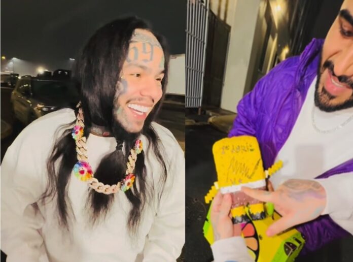 rapero-tekashi-6ix9ine-salio-de-prision:-presumio-que-maduro-le-autografio-un-muneco-de-bob-esponja