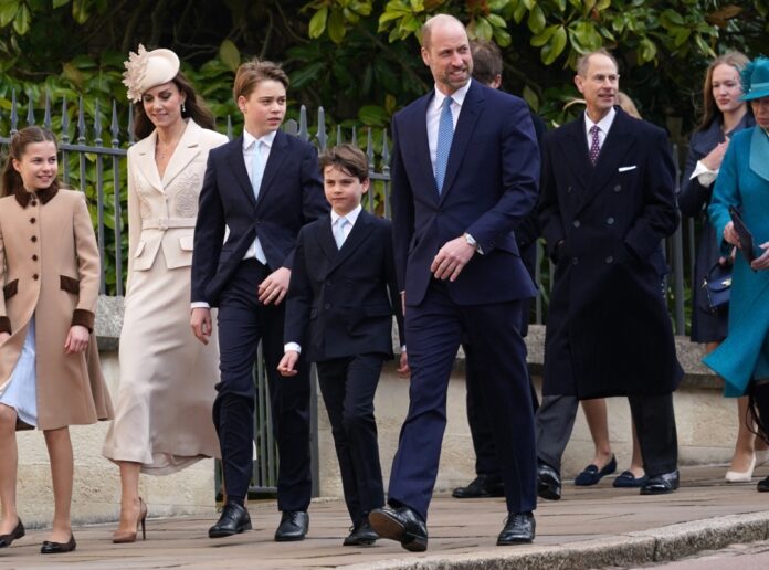 la-familia-real-britanica-se-mostro-unida-en-la-misa-del-domingo-de-pascua