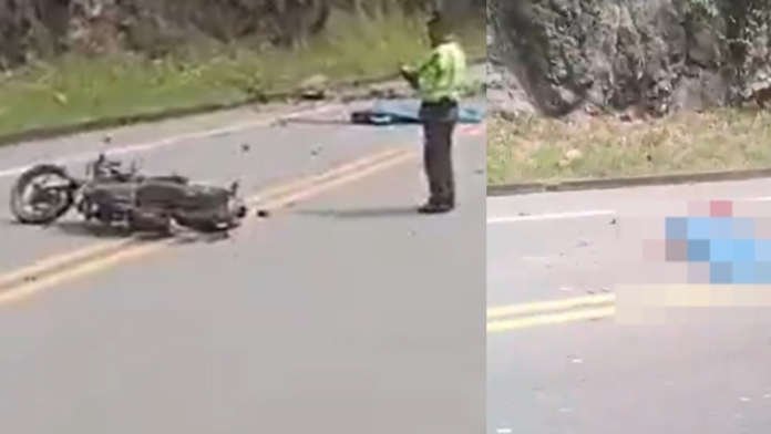 motociclista-de-25-anos-murio-tras-caida-de-rocas-en-la-via-la-pintada–supia,-en-caldas:-iba-en-una-suzuki-gixxer