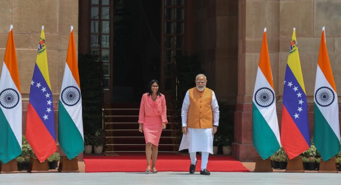 primer-ministro-de-la-india-recibio-a-delcy-rodriguez-en-pleno-repunte-petrolero