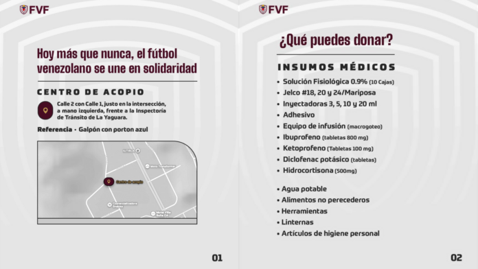 organizaciones-del-futbol-venezolano-habilitan-centros-de-acopio-por-los-terremotos