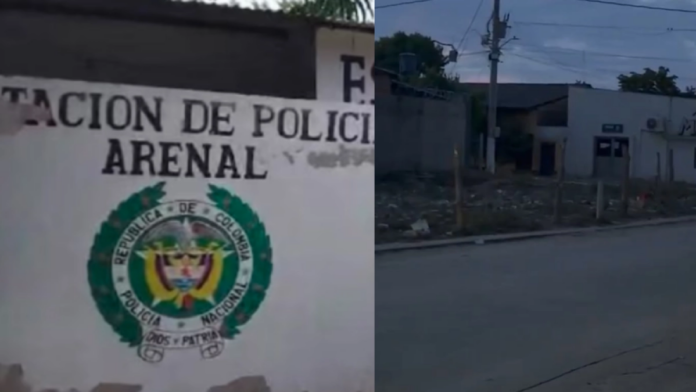 video-|-ataque-con-drones-destroza-estacion-de-policia-en-arenal,-sur-de-bolivar;-gobernador-yamil-arana-denuncia-grave-escalada-de-violencia