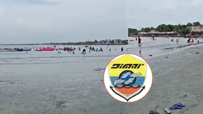 ¿por-que-el-mar-se-retira-en-las-playas-de-covenas,-sucre?-dimar-explico-las-causas-del-fenomeno-y-descarto-riesgos-para-la-poblacion.