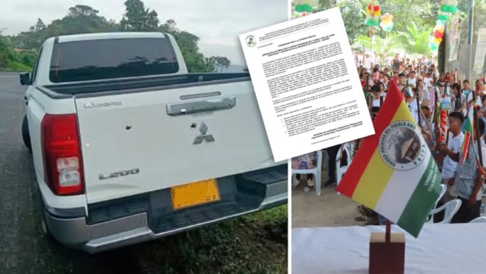 los-detalles-del-atentado-contra-lider-awa-en-narino:-escaparon-de-hombres-armados-que-interceptaron-la-camioneta-gracias-a-una-maniobra-del-conductor
