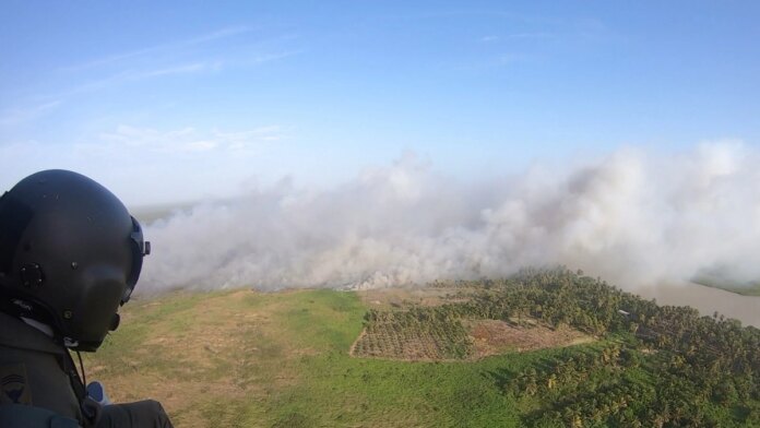 incendio-en-la-isla-salamanca-sigue-activo,-pero-autoridades-reportan-control-del-85%-de-la-emergencia:-barranquilla-sigue-afectada-por-el-humo